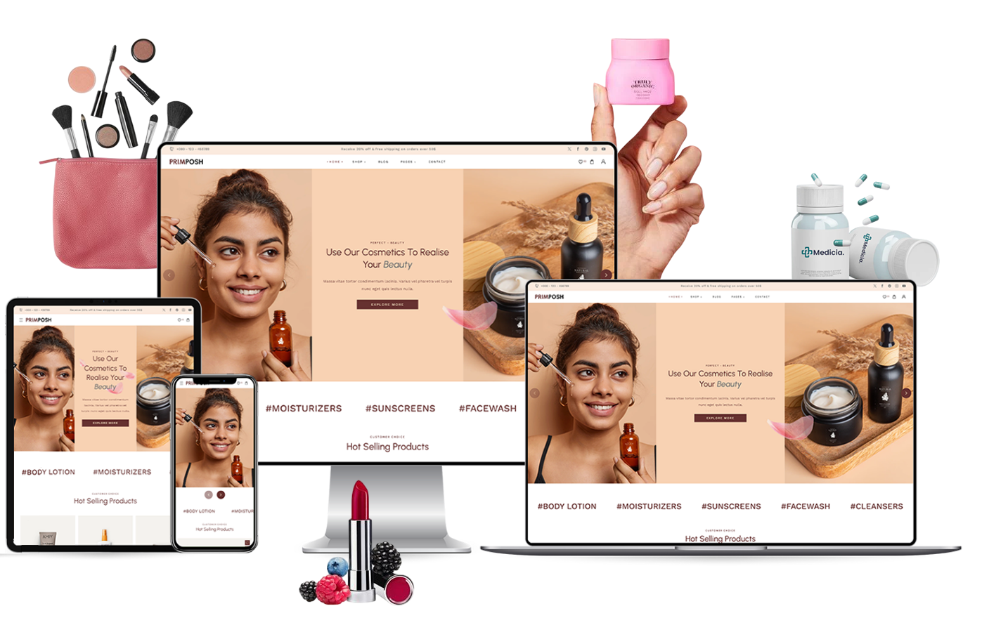 Loja virtual para Beleza, Cosméticos e Saúde